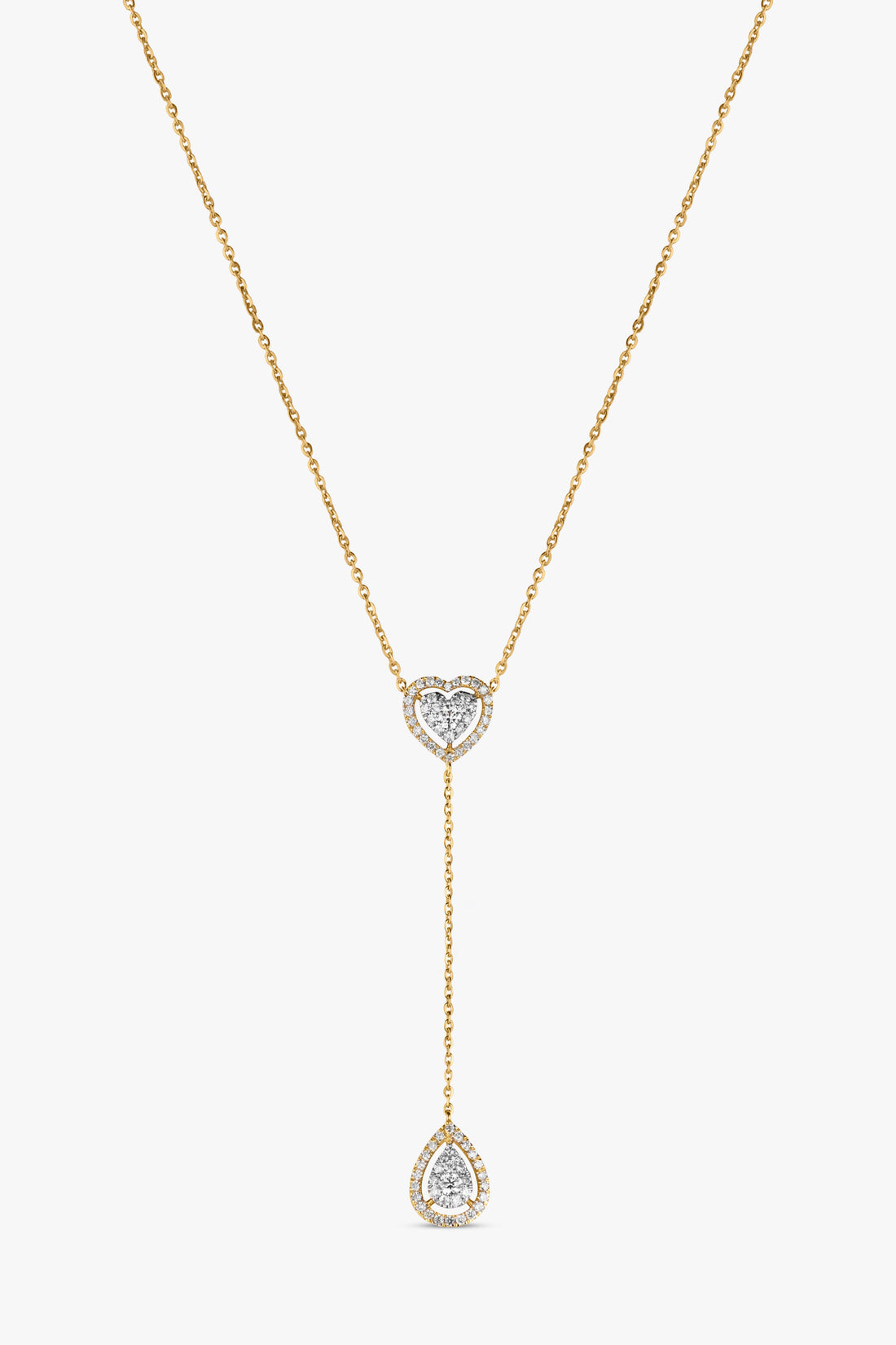 Diamond Drop Lariat Necklace