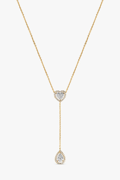 Diamond Drop Lariat Necklace