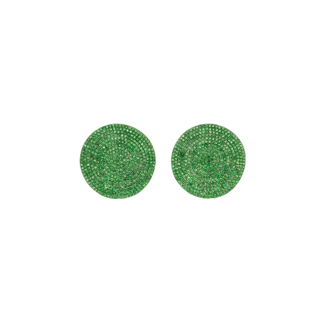 Tsavorite Disc Earrings