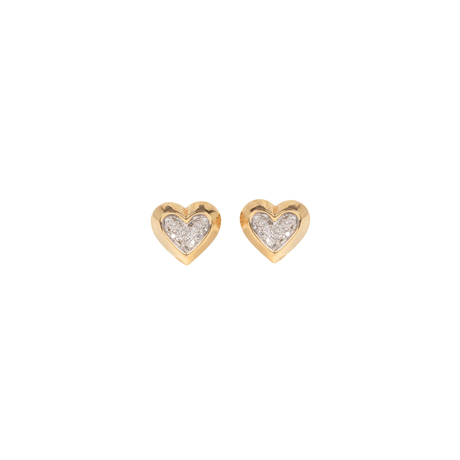 Heart Pave Diamond Earrings