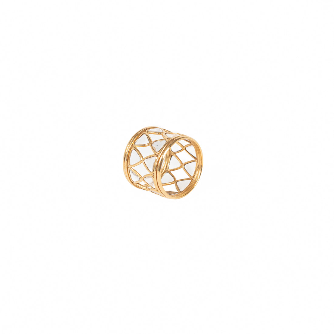 Polki Diamond Symmetry Amulet Ring