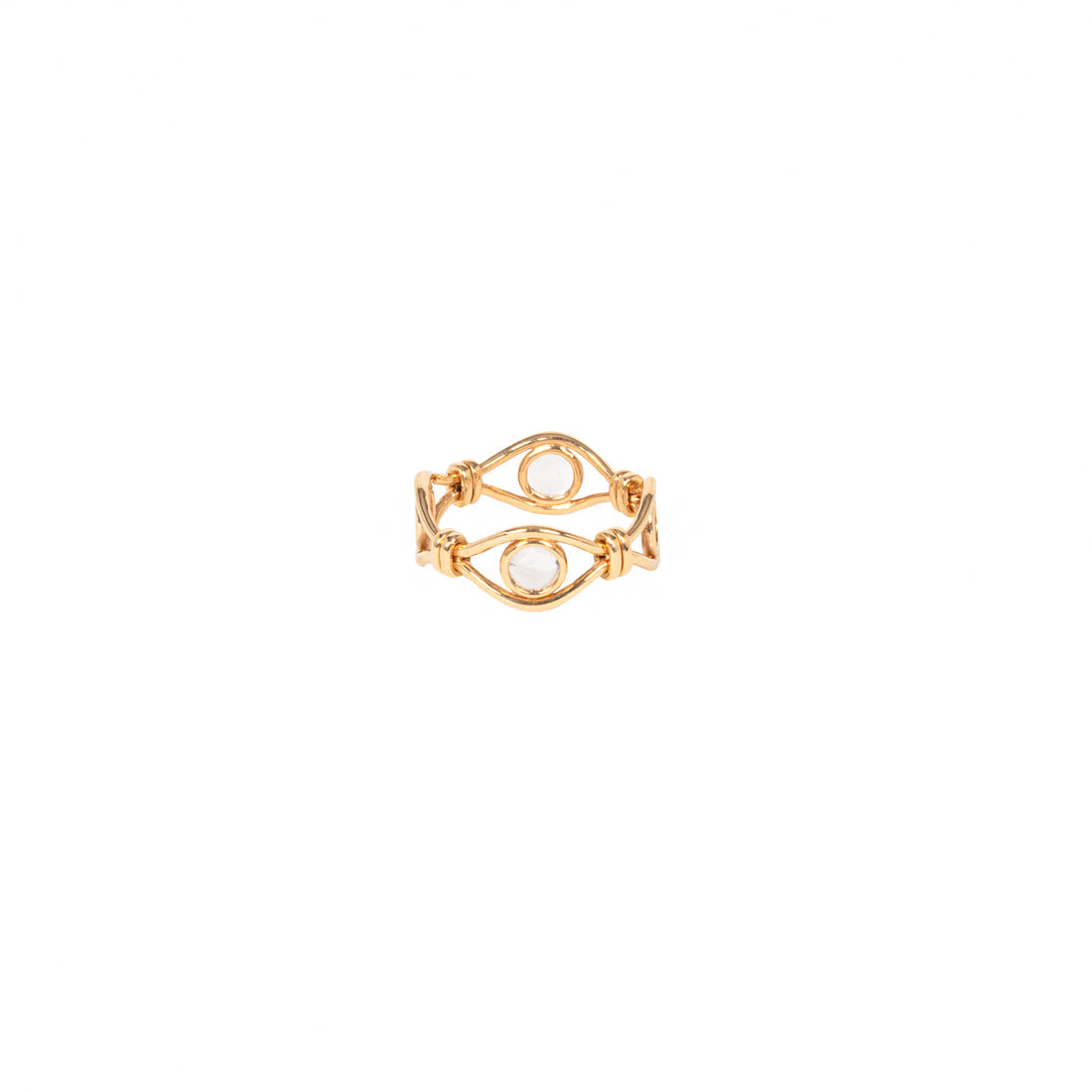 Polki Diamond Four Eye Ring