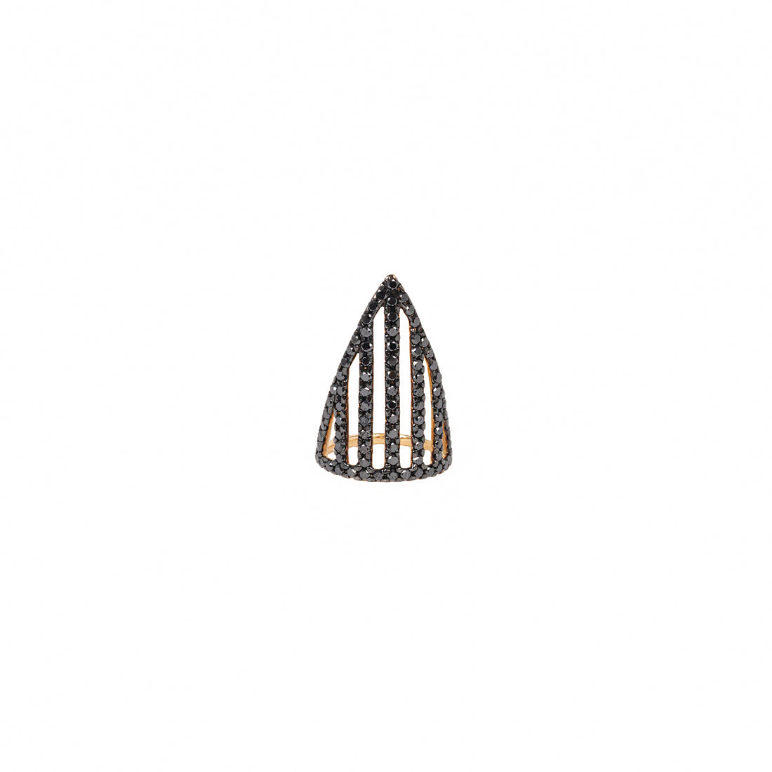 Black Diamond Raise Triangle Ring