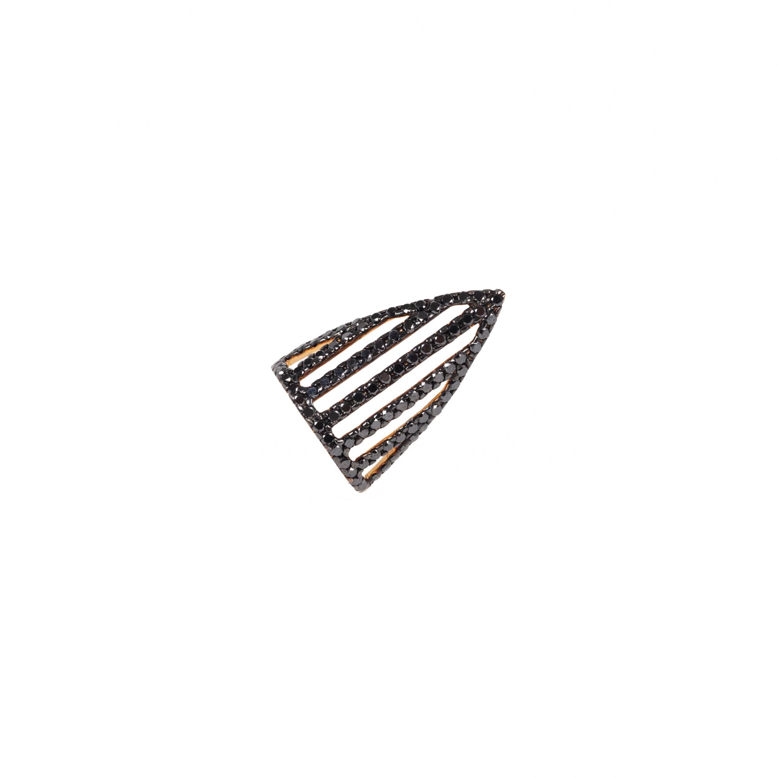 Black Diamond Raise Triangle Ring