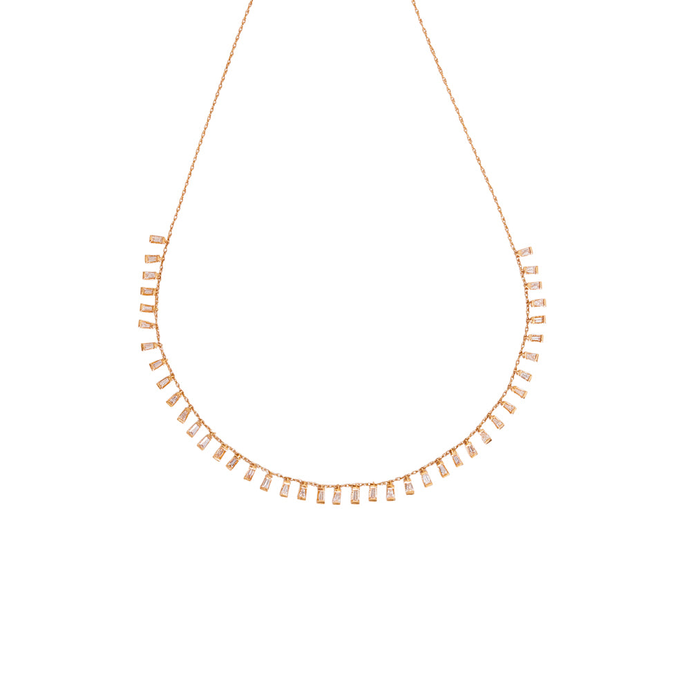 Dancing Baguette Diamond Necklace