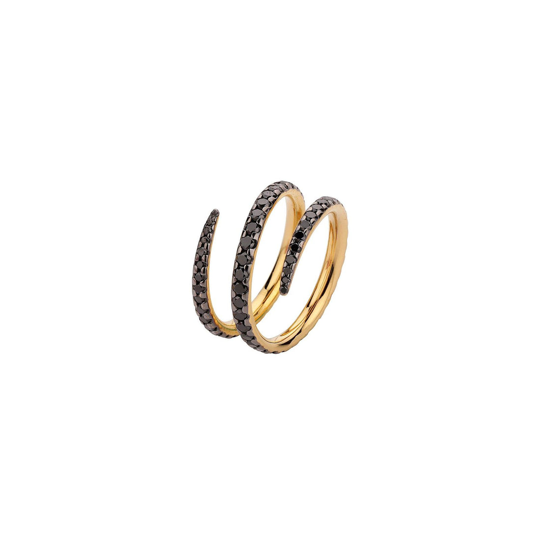 Black Diamond Spiral Ring