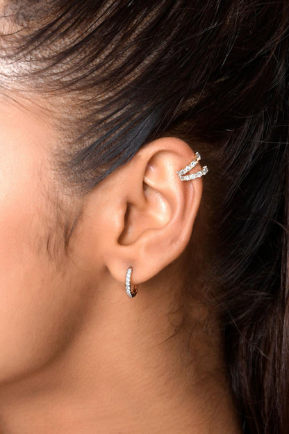 Double Line Diamond Ear Cuff