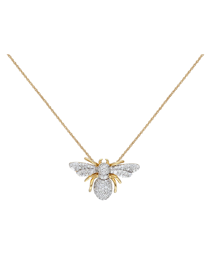 Bee Pendant Necklace in Gold