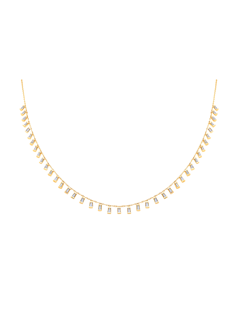 Dancing Baguette Diamond Necklace