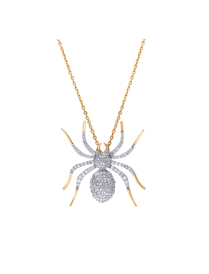 Gold Spider Necklace