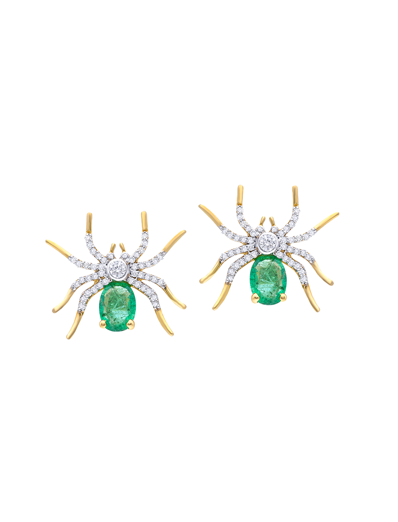 Spider Emerald Earrings