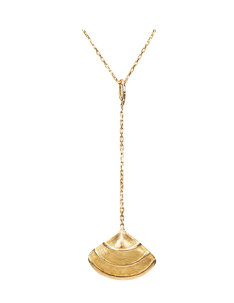 Gold Shell Clam Necklace